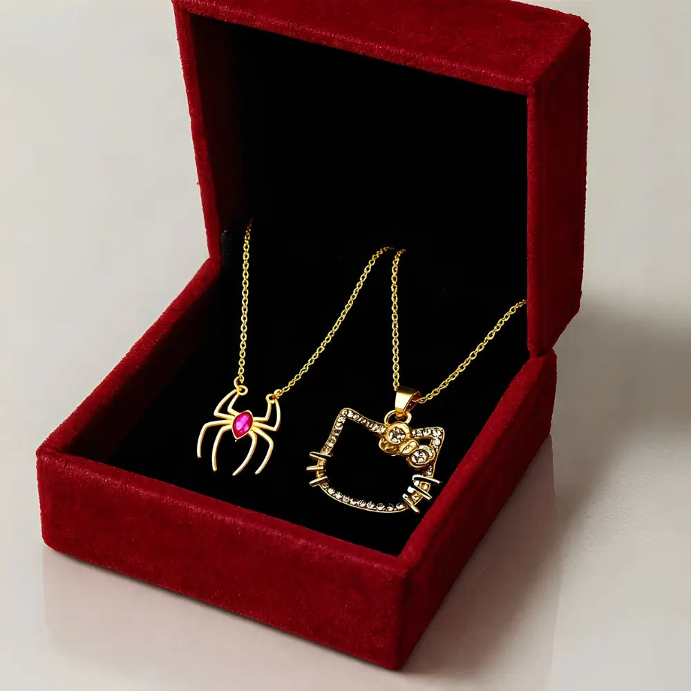 Colar Spider&Hello Kitty