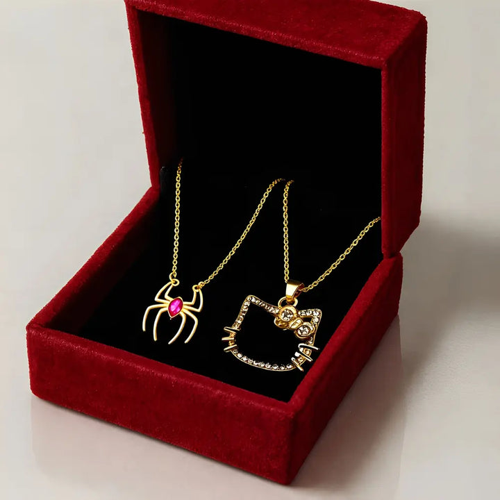 Colar Spider&Hello Kitty