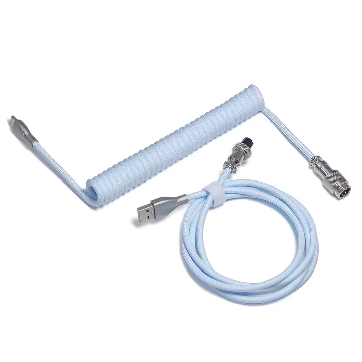 Cabo em Espiral para Teclado USB-C para USB-A