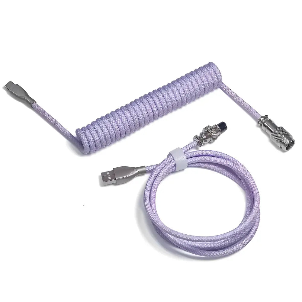 Cabo em Espiral para Teclado USB-C para USB-A