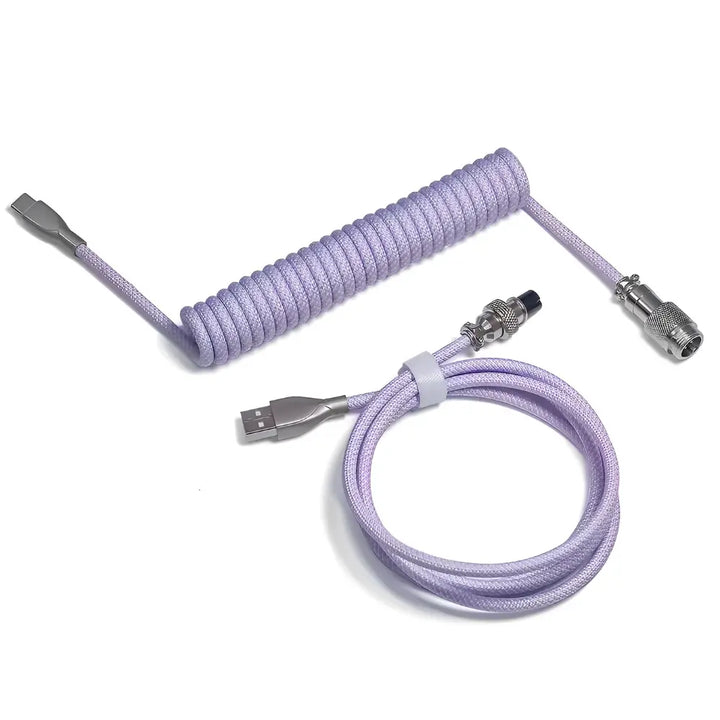 Cabo em Espiral para Teclado USB-C para USB-A