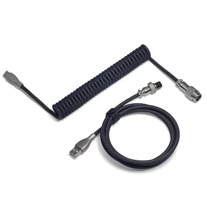 Cabo em Espiral para Teclado USB-C para USB-A