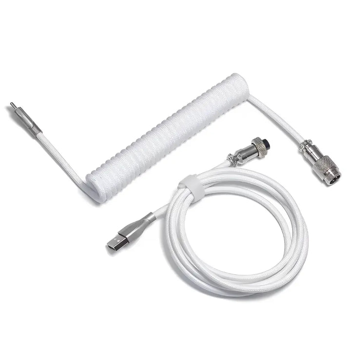 Cabo em Espiral para Teclado USB-C para USB-A