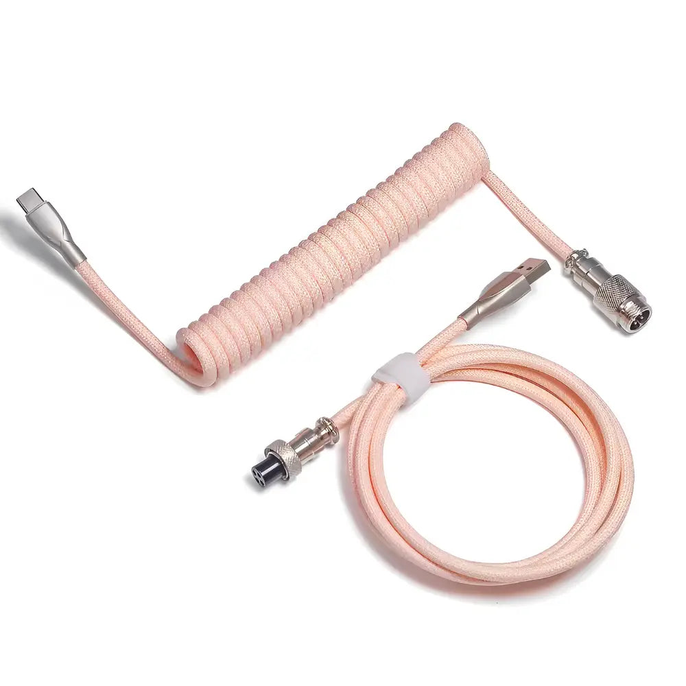 Cabo em Espiral para Teclado USB-C para USB-A