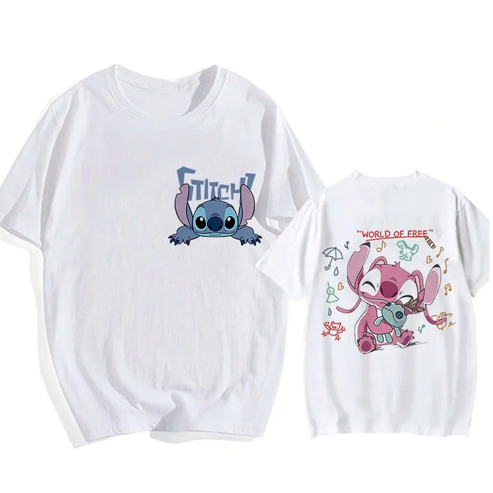 Camisetas do Stitch e Rosa