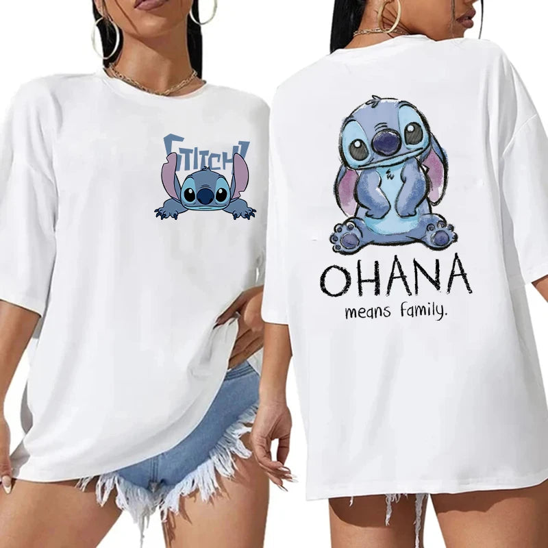 Camisetas do Stitch e Rosa