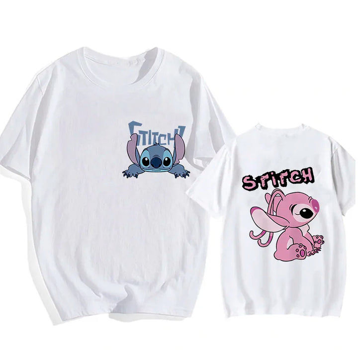 Camisetas do Stitch e Rosa