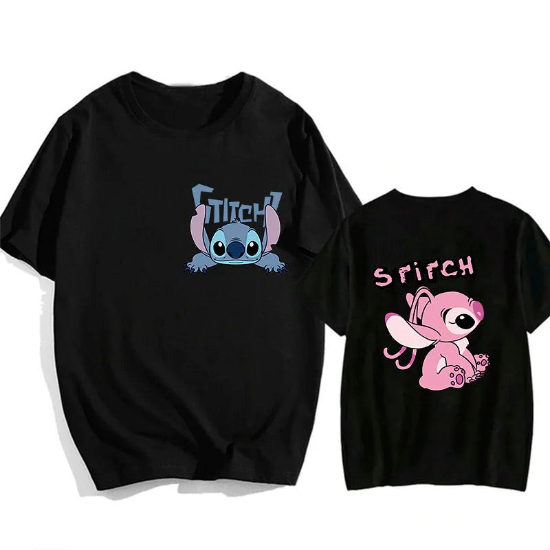 Camisetas do Stitch e Rosa