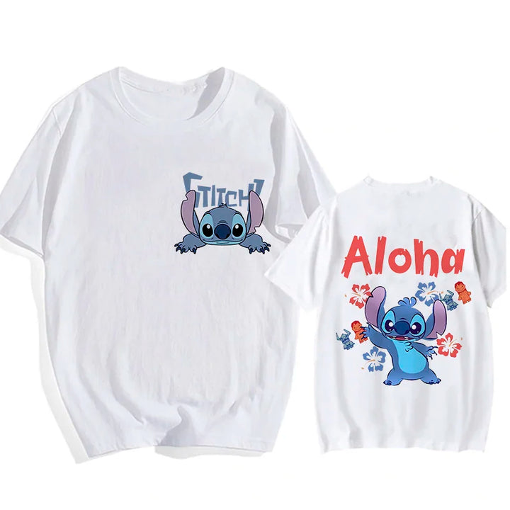 Camisetas do Stitch e Rosa