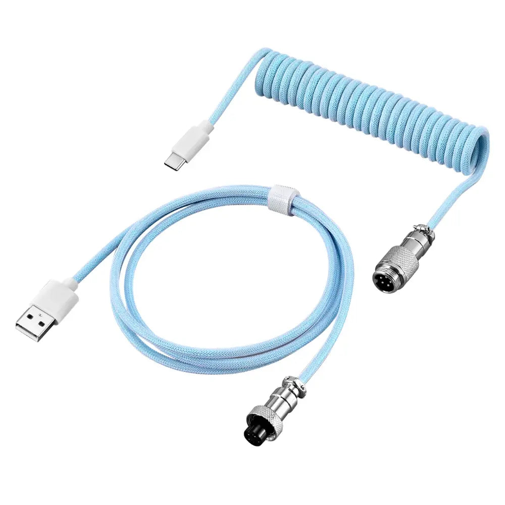 Cabo em Espiral para Teclado USB-C para USB-A
