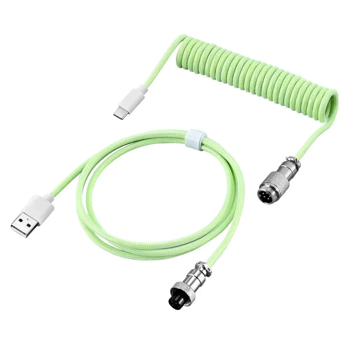 Cabo em Espiral para Teclado USB-C para USB-A