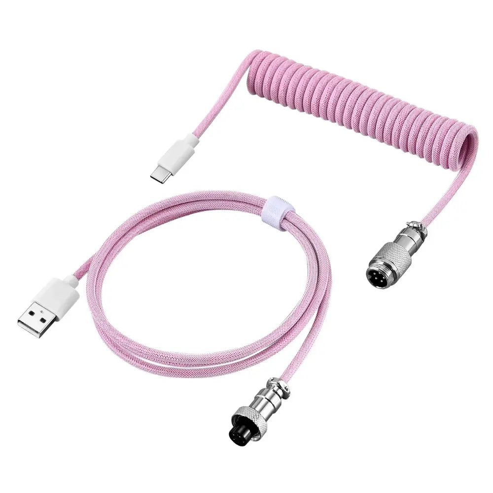 Cabo em Espiral para Teclado USB-C para USB-A